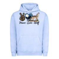Pigment Grape Ice Peace Love Wolf Urban Hoodie - LillyAllenDesigns