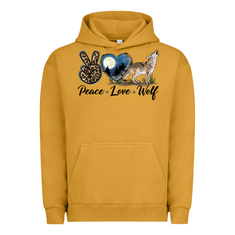 Peace Love Wolf Urban Hoodie by LillyAllenDesigns | Teevron