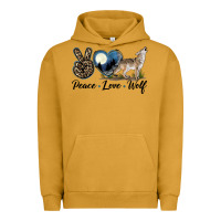 Pigment Peanut Butter Peace Love Wolf Urban Hoodie - LillyAllenDesigns