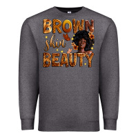 Charcoal Heather brown skin beauty Premium Sweatshirt - Zillion Design Studio