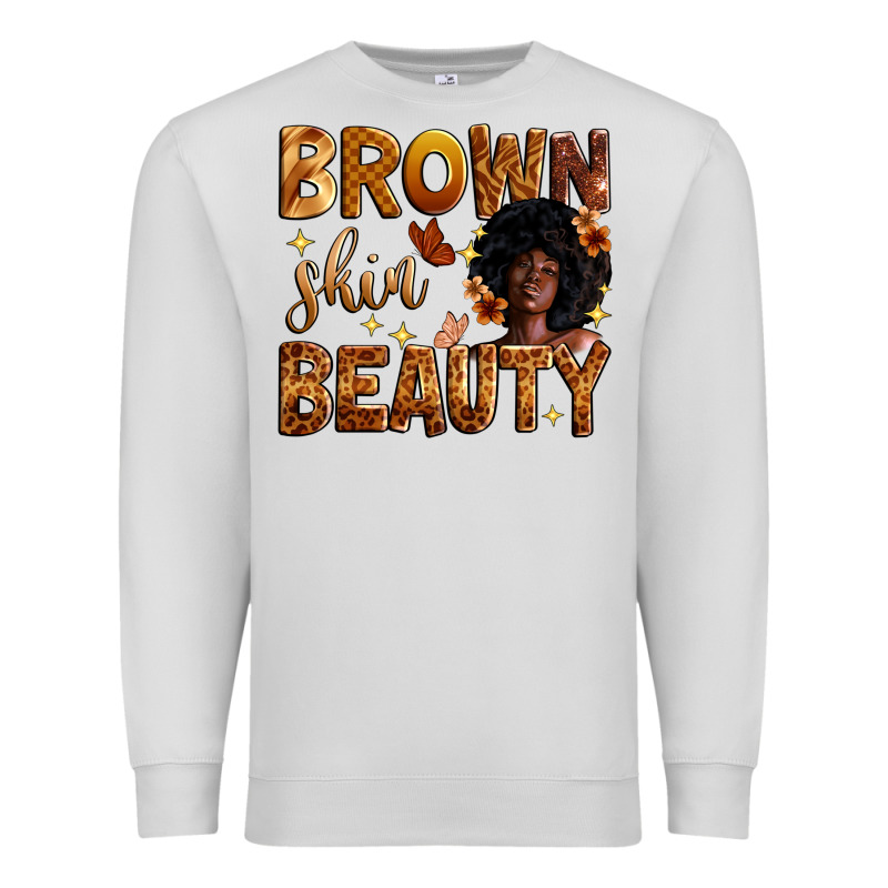 Brown Skin Beauty Premium Sweatshirt by Zillion Design Studio | Teevron