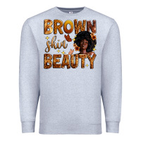 Heather Grey brown skin beauty Premium Sweatshirt - Zillion Design Studio