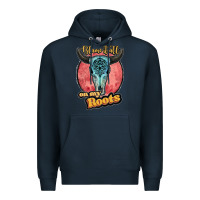 Navy blame it all on my roots black Premium Hoodie - JahusDesignShop