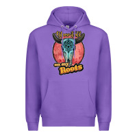 Purple blame it all on my roots black Premium Hoodie - JahusDesignShop