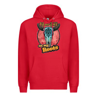 Red blame it all on my roots black Premium Hoodie - JahusDesignShop