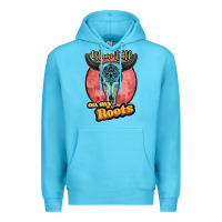 Ocean Blue blame it all on my roots black Premium Hoodie - JahusDesignShop