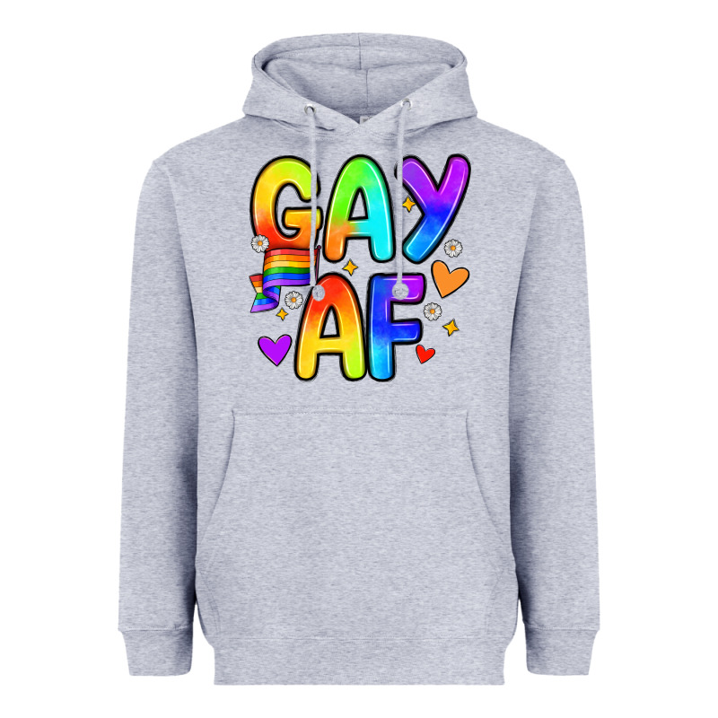 Gay Af Heavyweight Hoodie by Zillion Design Studio | Teevron