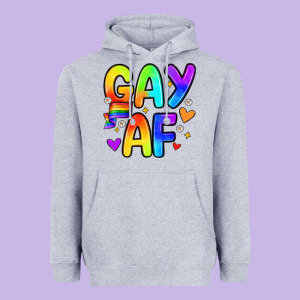 Gay Af Heavyweight Hoodie Designed By Zillion Design Studio