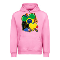 Fuchsia Pink brazil hearts Urban Hoodie - NancyCooperArtShop