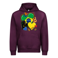 Mauve Wine brazil hearts Urban Hoodie - NancyCooperArtShop