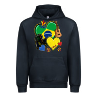 Navy brazil hearts Urban Hoodie - NancyCooperArtShop