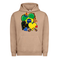 Pigment Burro brazil hearts Urban Hoodie - NancyCooperArtShop