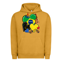 Pigment Peanut Butter brazil hearts Urban Hoodie - NancyCooperArtShop