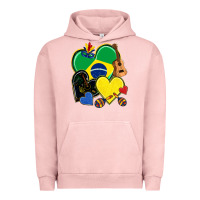 Pigment Salmon brazil hearts Urban Hoodie - NancyCooperArtShop