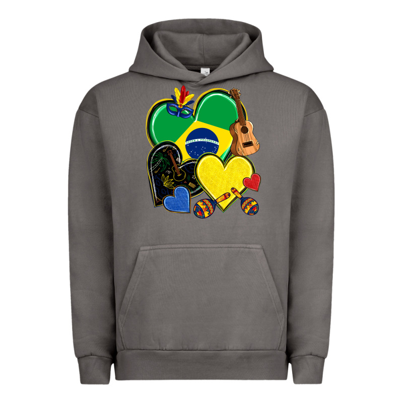 Brazil Hearts Urban Hoodie by NancyCooperArtShop | Teevron