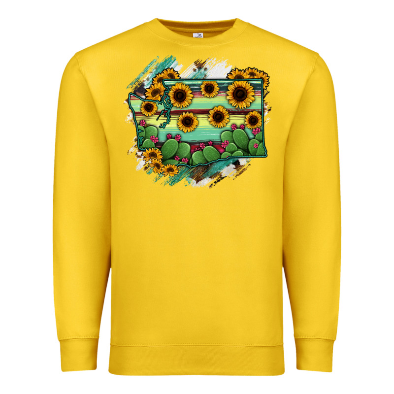 Washington State Map Premium Sweatshirt by RanaPortraitStore | Teevron