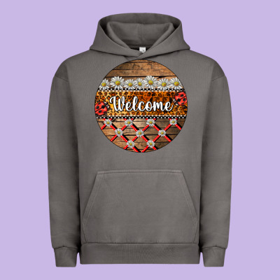Ladybug Welcome Ornament Urban Hoodie Designed By Barkaloodesign