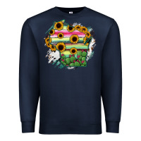 Navy Wisconsin State Map Premium Sweatshirt - RanaPortraitStore
