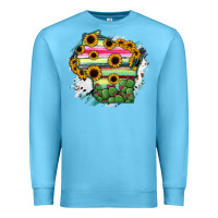Ocean Blue Wisconsin State Map Premium Sweatshirt - RanaPortraitStore