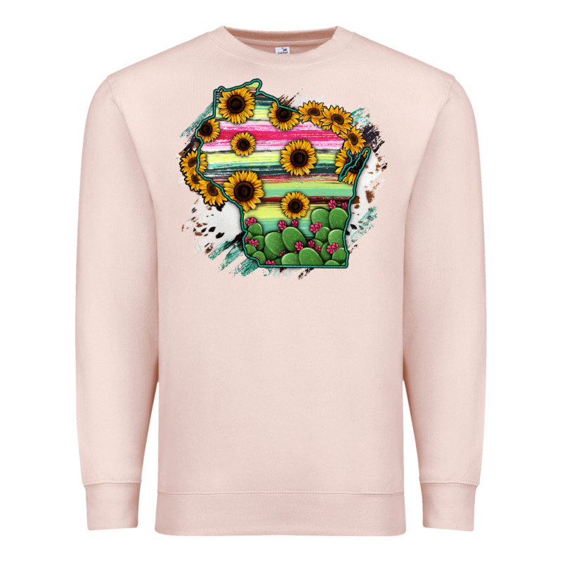 Wisconsin State Map Premium Sweatshirt by RanaPortraitStore | Teevron