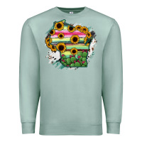 Seafoam Wisconsin State Map Premium Sweatshirt - RanaPortraitStore