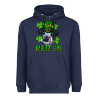 Navy lucky heifer Heavyweight Hoodie - RanaPortraitStore