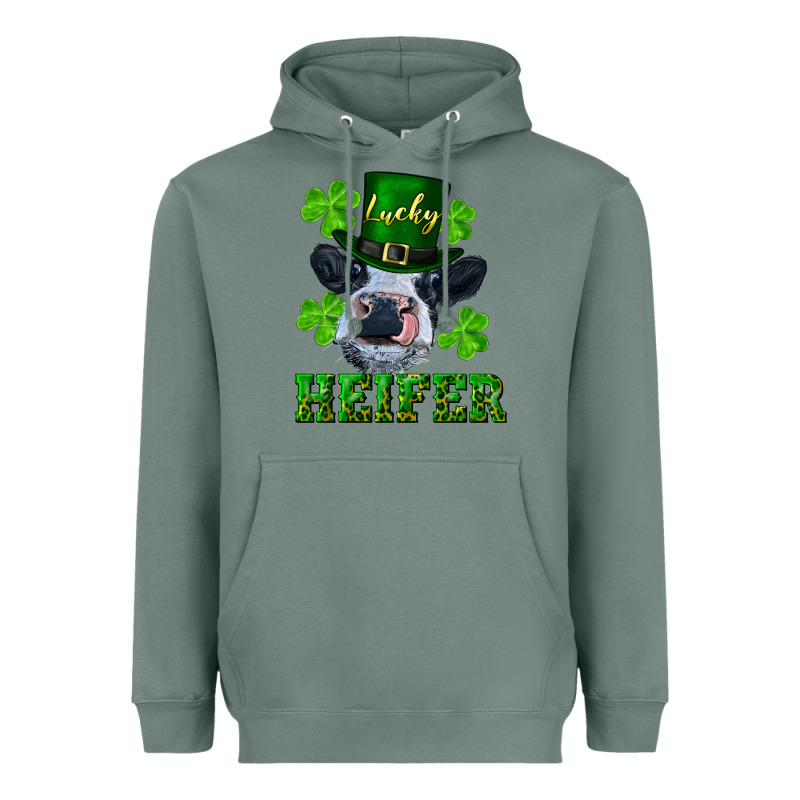 Lucky Heifer Heavyweight Hoodie by RanaPortraitStore | Teevron