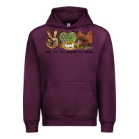 Mauve Wine Peace Love New Hampshire Red Chicken Urban Hoodie - LillyAllenDesigns