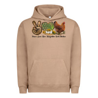 Pigment Burro Peace Love New Hampshire Red Chicken Urban Hoodie - LillyAllenDesigns