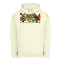 Pigment Pistachio Peace Love New Hampshire Red Chicken Urban Hoodie - LillyAllenDesigns