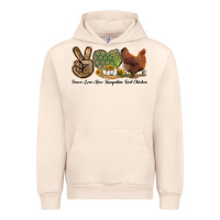 Sandshell Peace Love New Hampshire Red Chicken Urban Hoodie - LillyAllenDesigns