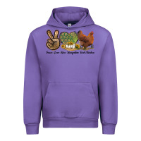 Tulip Peace Love New Hampshire Red Chicken Urban Hoodie - LillyAllenDesigns
