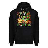 Black full of holiday spirit Premium Hoodie - AdoDesignShop