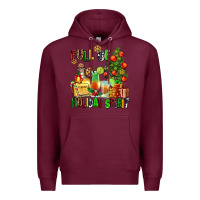Burgundy full of holiday spirit Premium Hoodie - AdoDesignShop