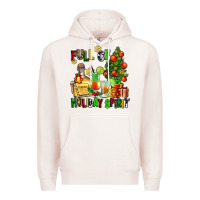 Pale Pink full of holiday spirit Premium Hoodie - AdoDesignShop