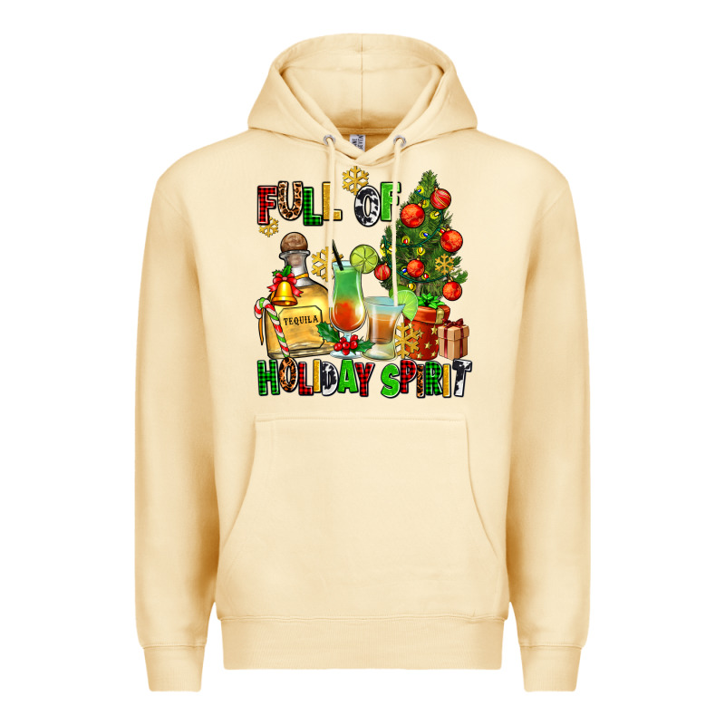 Full Of Holiday Spirit Premium Hoodie by AdoDesignShop | Teevron