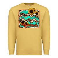 Antique Gold aquarius turquoise cowhide Premium Sweatshirt - RanaPortraitStore