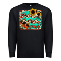 Black aquarius turquoise cowhide Premium Sweatshirt - RanaPortraitStore