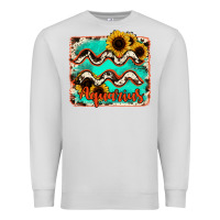 Dove Grey aquarius turquoise cowhide Premium Sweatshirt - RanaPortraitStore
