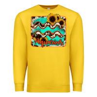 Lemon aquarius turquoise cowhide Premium Sweatshirt - RanaPortraitStore
