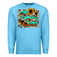 Ocean Blue aquarius turquoise cowhide Premium Sweatshirt - RanaPortraitStore