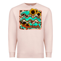 Pale Pink aquarius turquoise cowhide Premium Sweatshirt - RanaPortraitStore