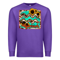 Purple aquarius turquoise cowhide Premium Sweatshirt - RanaPortraitStore