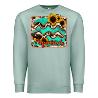 Seafoam aquarius turquoise cowhide Premium Sweatshirt - RanaPortraitStore