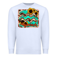 White aquarius turquoise cowhide Premium Sweatshirt - RanaPortraitStore