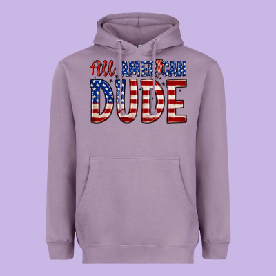 All American Dude Heavyweight Hoodie Designed By Zillion Design Studio