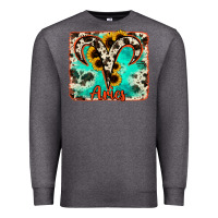 Charcoal Heather aries turquoise cowhide Premium Sweatshirt - RanaPortraitStore