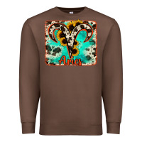 Chestnut aries turquoise cowhide Premium Sweatshirt - RanaPortraitStore