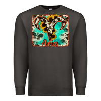 Smoke aries turquoise cowhide Premium Sweatshirt - RanaPortraitStore