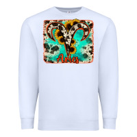 White aries turquoise cowhide Premium Sweatshirt - RanaPortraitStore